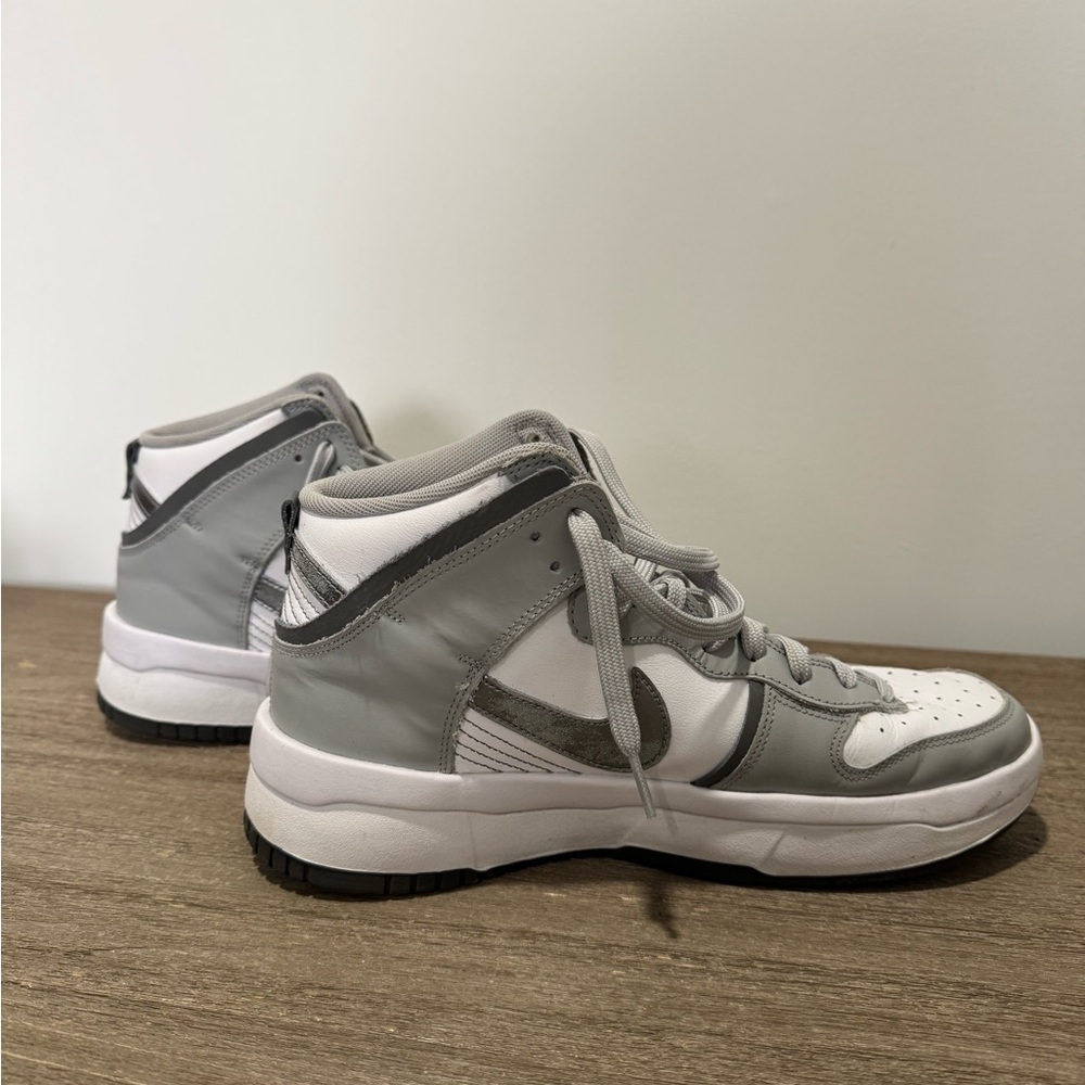 Nike Dunk High Up Gray and White High-Top Shoes | Good Used Condition - Picture 2 of 10